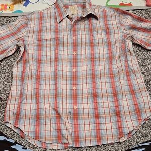 Jos. A. Bank Red and Blue Plaid Casual Shirt